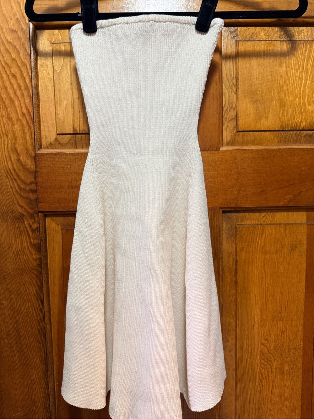 Fashion Nova 2-Piece Strapless Cream Knit  Dress and Shrug - Picture 2 of 4